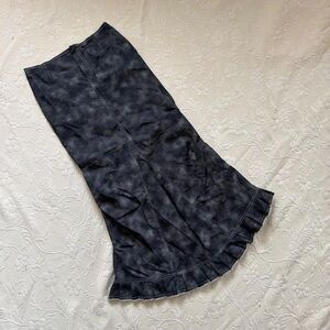 Wet Seal Charcoal Ruffled Maxi Skirt